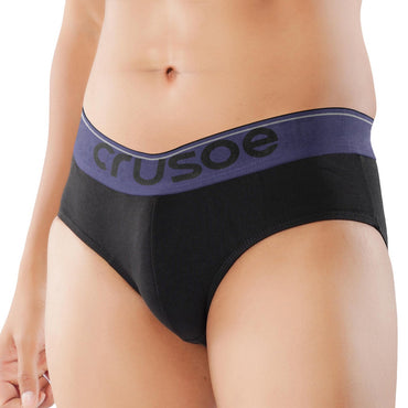 Men wearing Crusoe cult underwear in black color, premium fabric for all-day comfort.