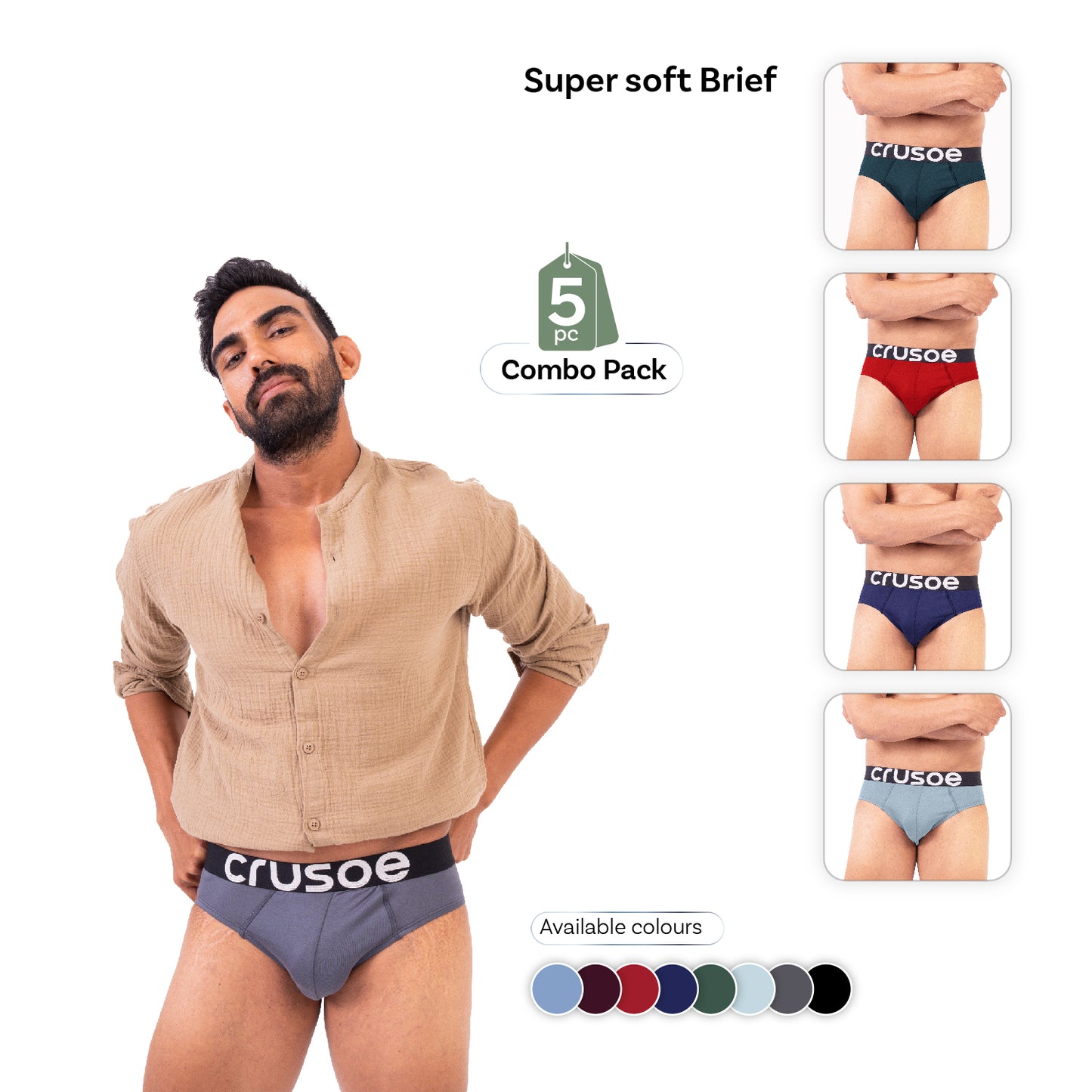 Super Soft Brief 5PC INVISIBLE